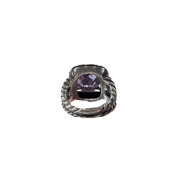 David Yurman Albion Ring 14mm Sterling Silver with Amethyst - Picture 6 of 7